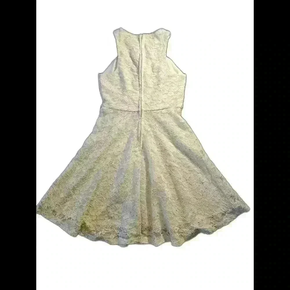 Charming Lace A-Line Dress with Beaded Waist